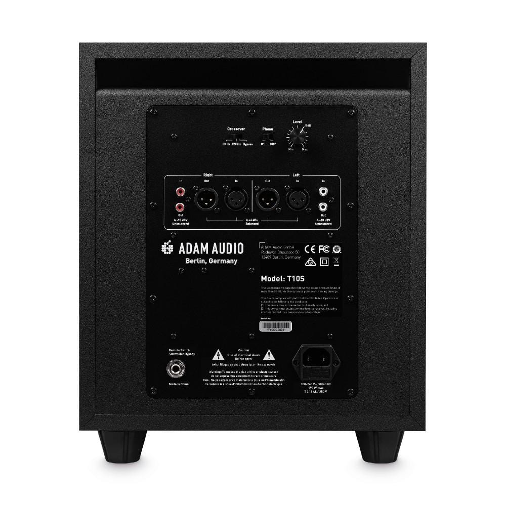 ADAM Audio T10S 130W 10 Inch Active Subwoofers - Black - Image 3
