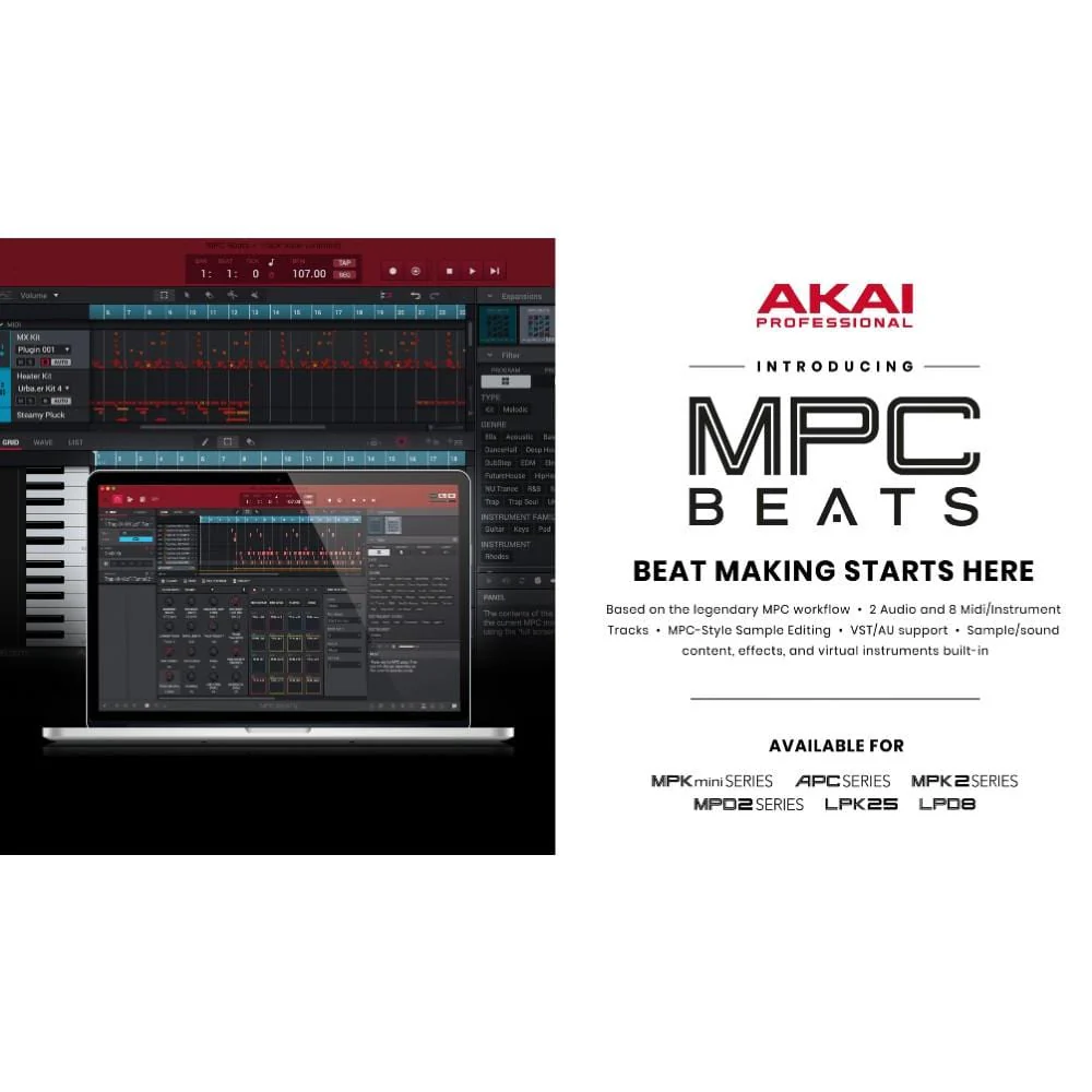Akai MPD232 Feature-Packed, Highly Playable Pad Controller With MPC Beats Software Pack - Image 5