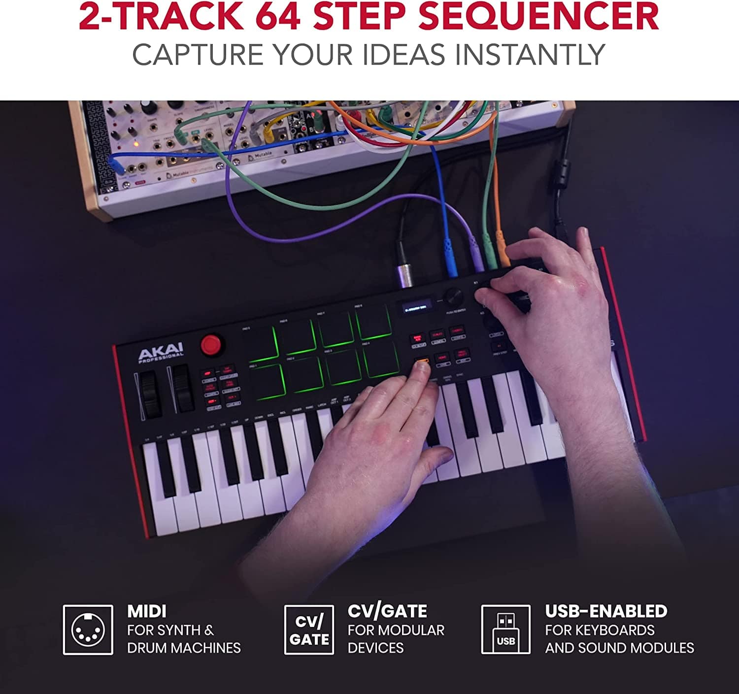 Akai MPK Mini Plus 37-Key Compact Midi Keyboard Controller with MPC Beats Software Pack - Image 10