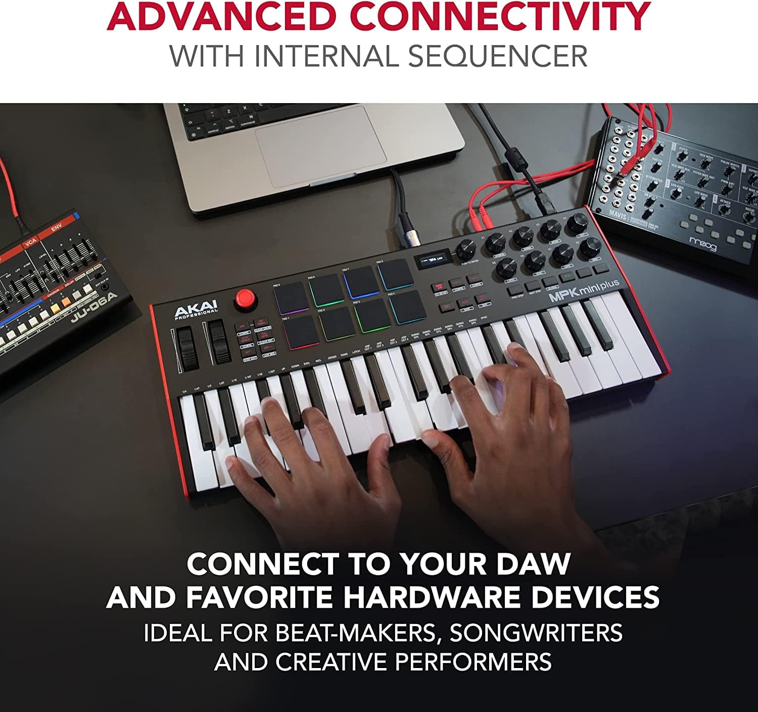 Akai MPK Mini Plus 37-Key Compact Midi Keyboard Controller with MPC Beats Software Pack - Image 11