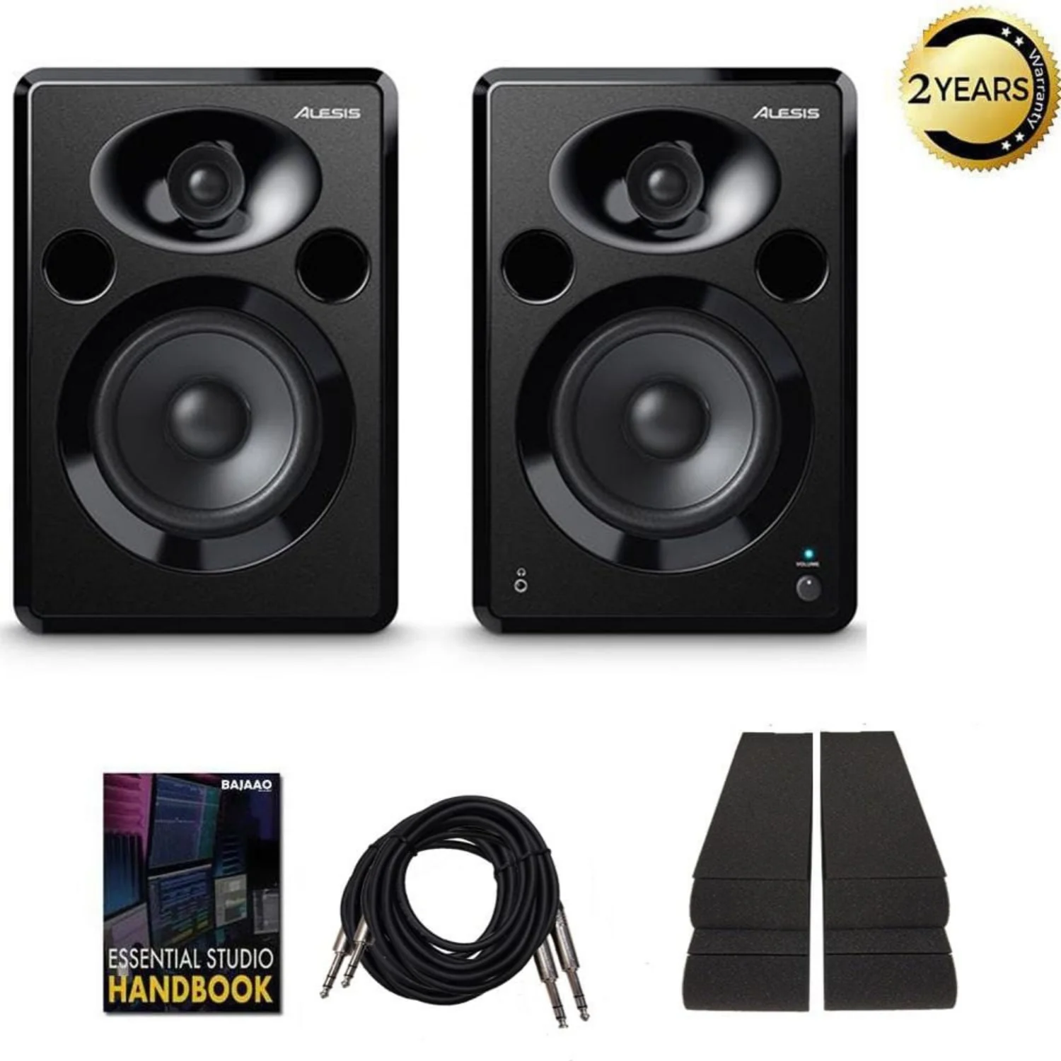 Alesis ELEVATE 5 MKII 5 inch Powered Studio Monitors with Isolation Pads, Cables, and Ebook  - Pair