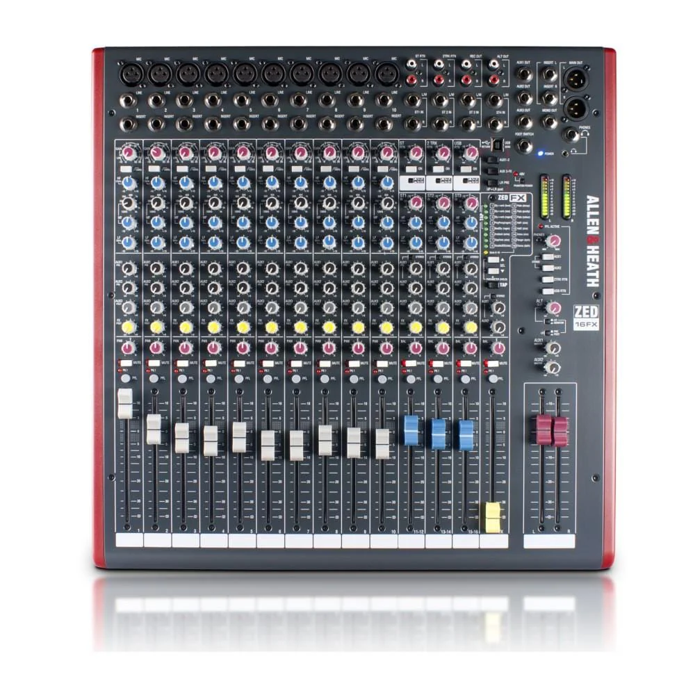 Allen & Heath ZED16FX 10 Mic/Line Multipurpose USB Mixer with FX for Live Sound and Recording - Image 4