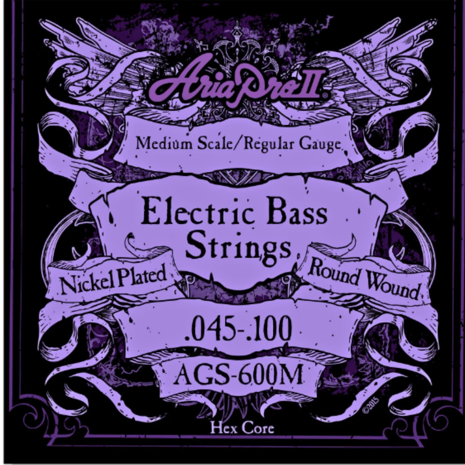 Aria AGS Nickel Plated Round Wound Bass Guitar String - Image 3