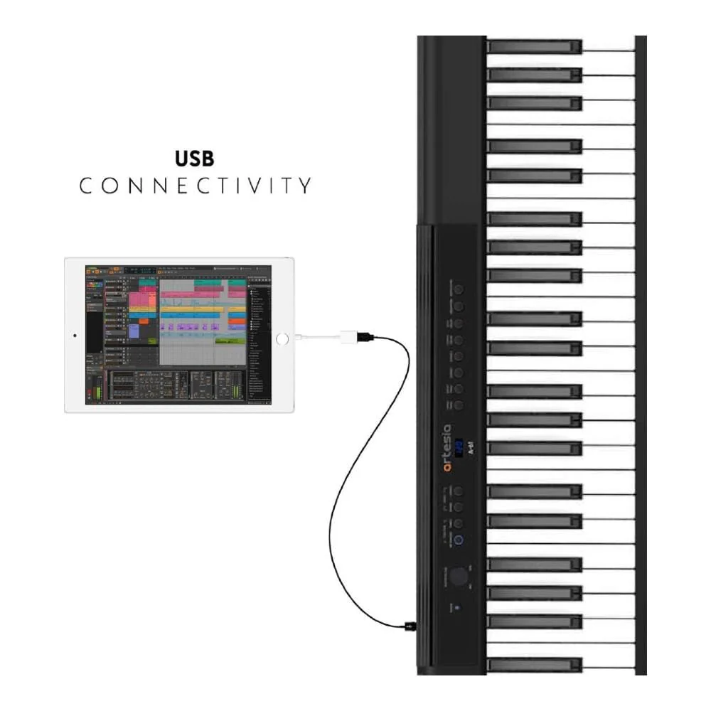 Artesia A-61 61-Key Digital Piano- Black - Image 2