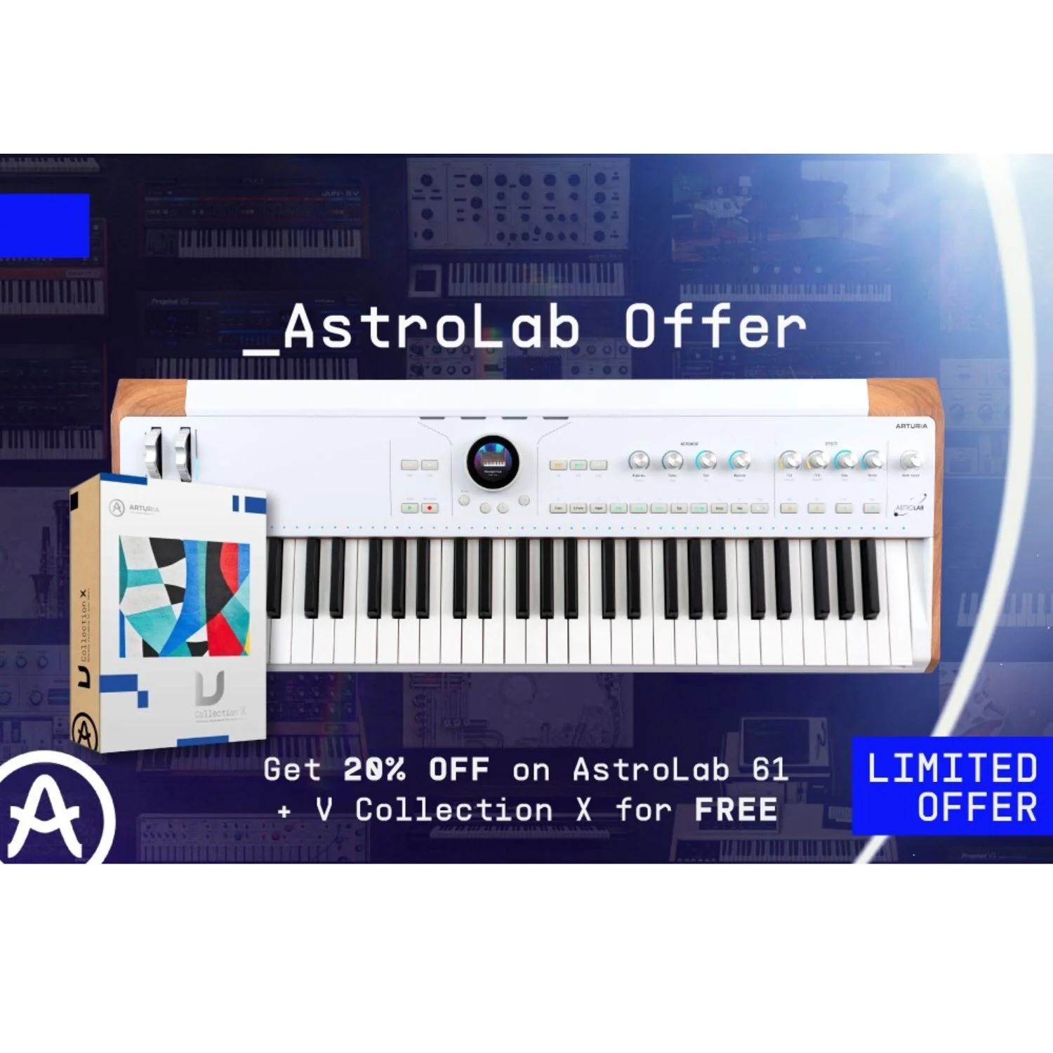 Arturia AstroLab 61-Key Avant-Garde Stage Keyboard Synthesizer, plus receive V Collection X absolutely free - Image 2