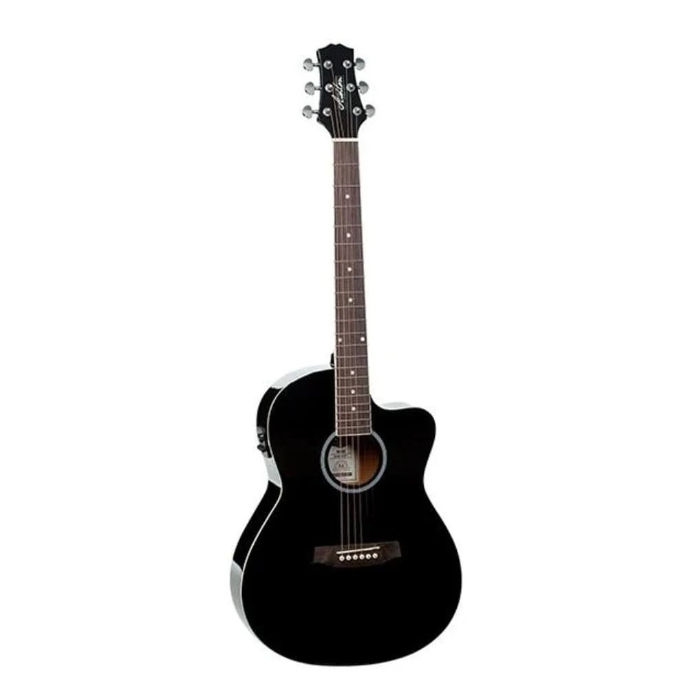 Ashton D10CEQ 39-inch Cutaway Electro Acoustic Guitar With Gigbag, Picks, Strap, Cloth & Ebook - Image 6