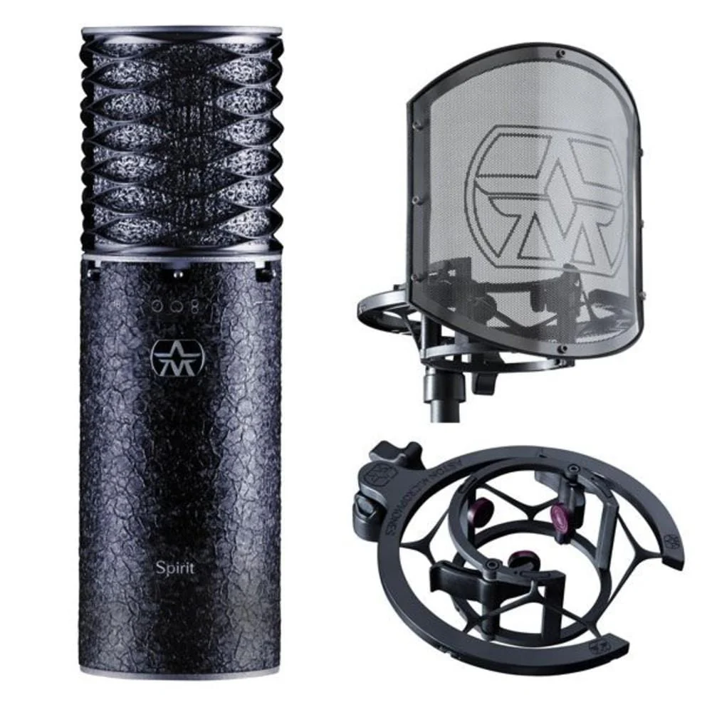 Aston Black Spirit Condenser Microphone Bundle With Swift Shield Pop Filter - Image 2