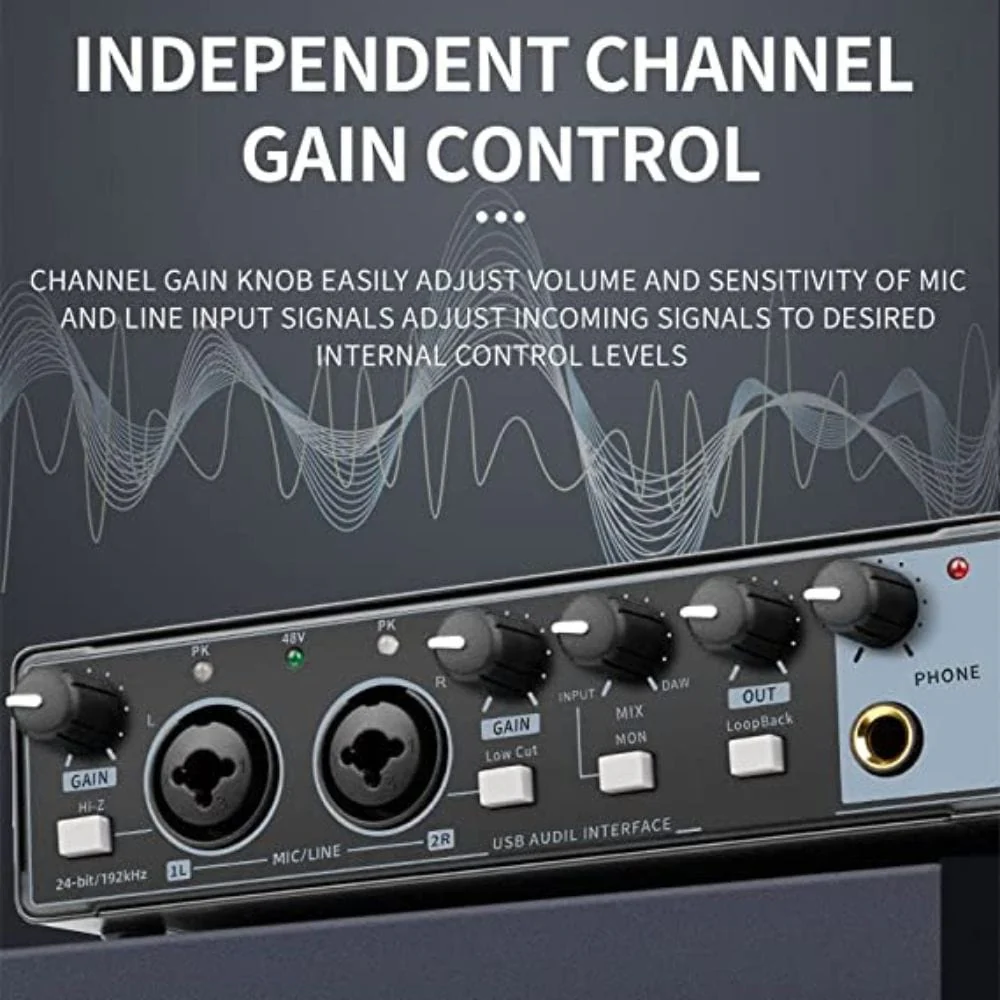 Audio Array AI-04 4 Channel Recording Studio Digital USB Audio Interface - Image 4