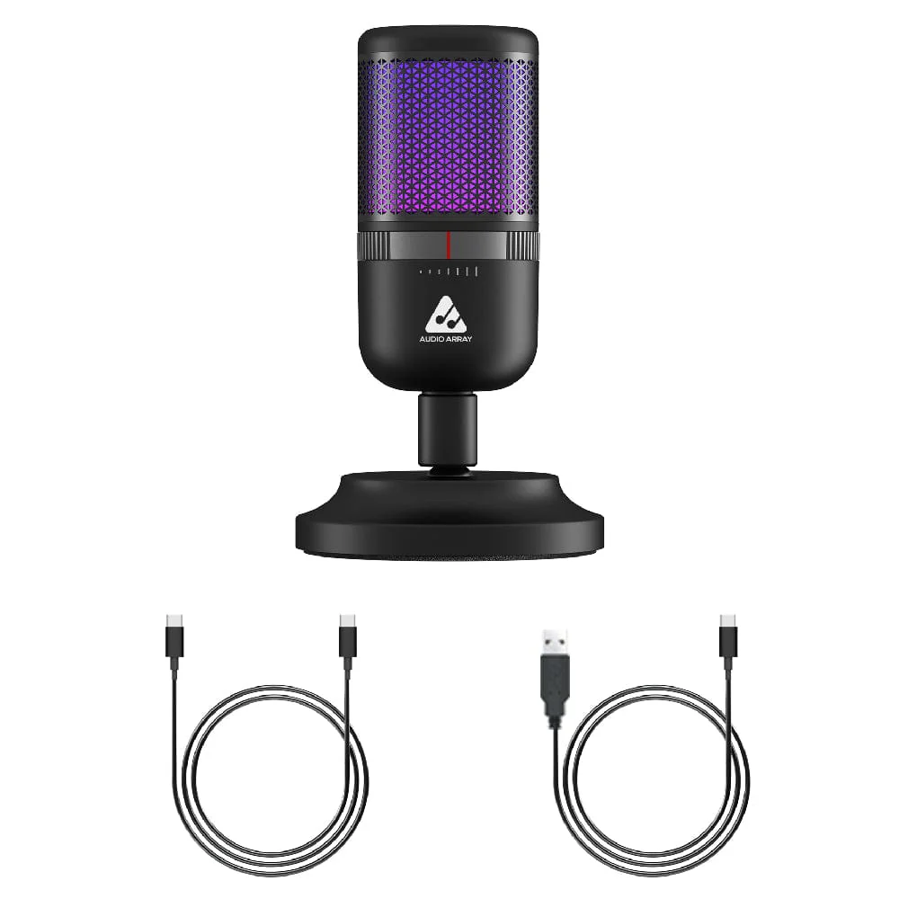Audio Array AM-C22 Anti Interference Metal Tube RGB USB Microphone