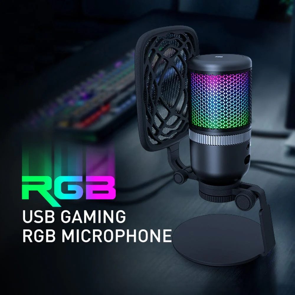 Audio Array AM-C23 Anti Interference Metal Tube RGB USB Microphone - Image 2