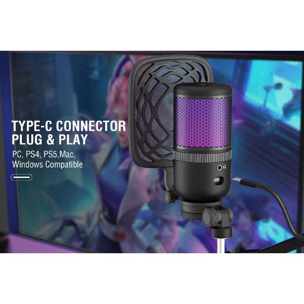 Audio Array AM-C26 Anti Interference Metal Tube RGB USB Microphone - Image 2