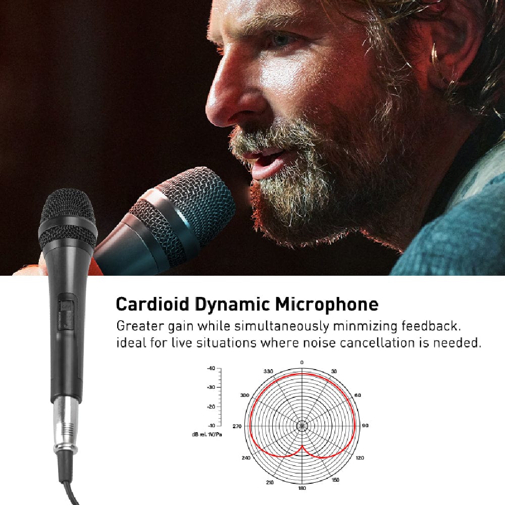 Audio Array AM-C27 XLR to TRS Dynamic Unidirectional Live Handheld Vocal Microphone - Image 3