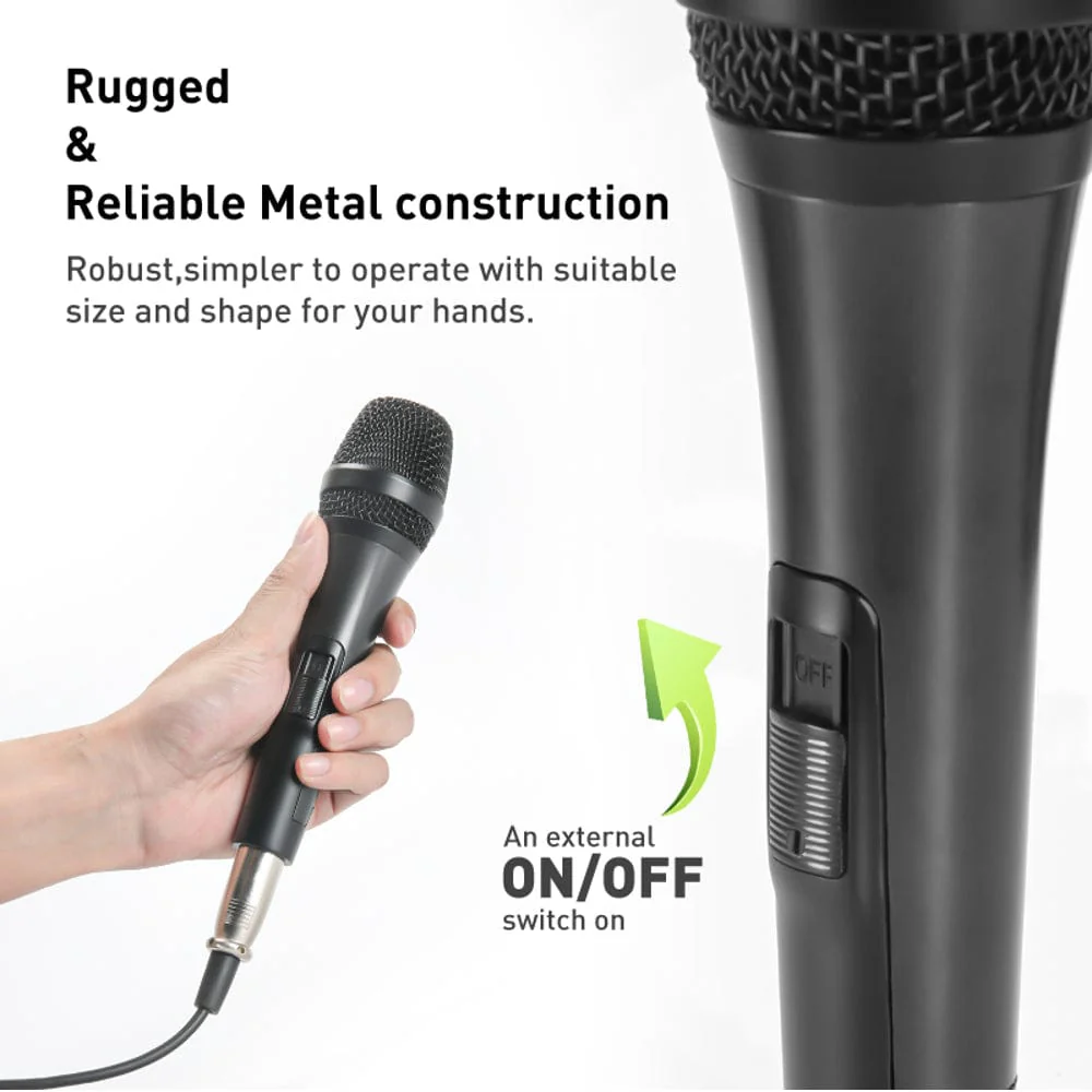 Audio Array AM-C27 XLR to TRS Dynamic Unidirectional Live Handheld Vocal Microphone - Image 4