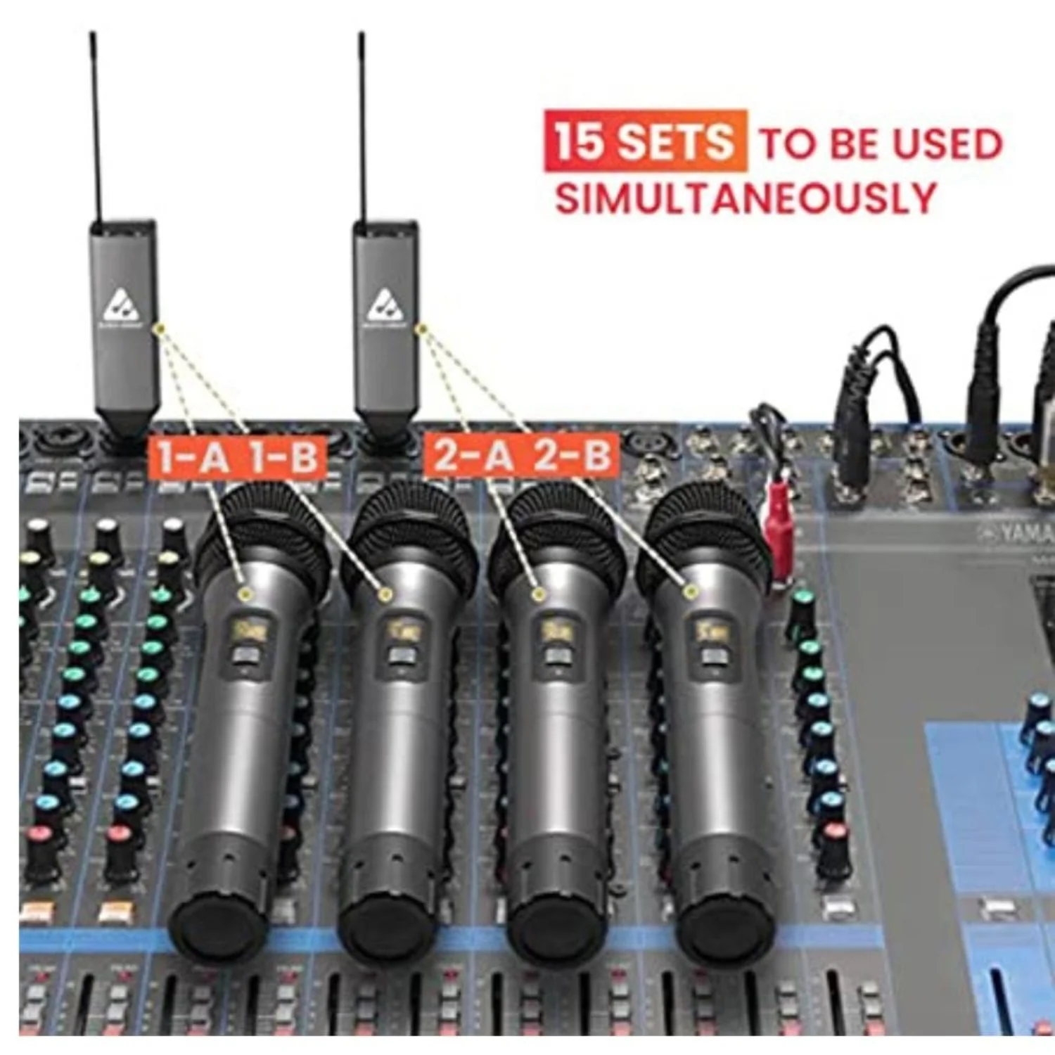 Audio Array AM-W12 Dual Dynamic UHF Handheld Wireless Microphone - Image 2