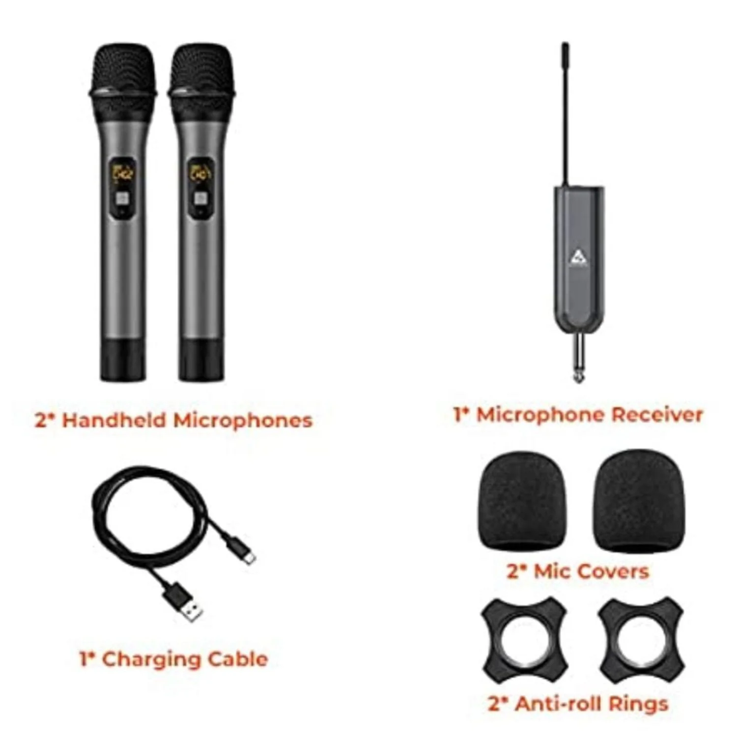 Audio Array AM-W12 Dual Dynamic UHF Handheld Wireless Microphone - Image 3