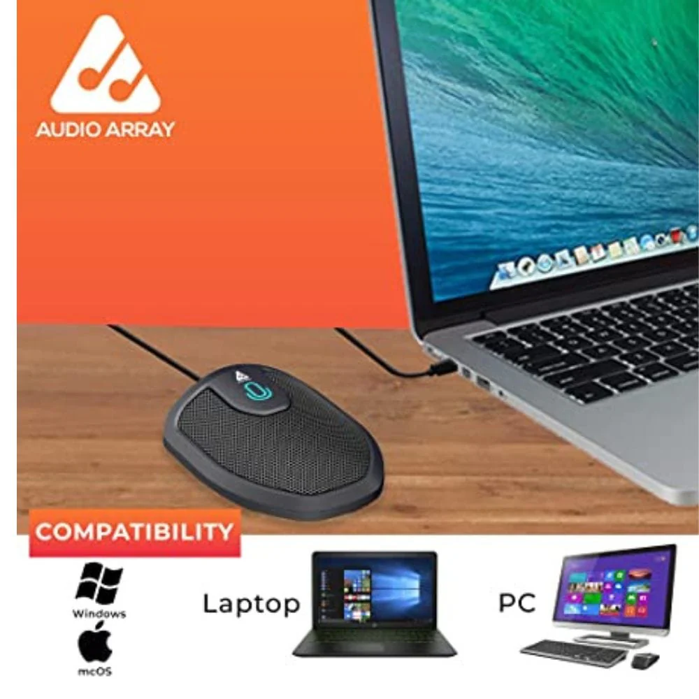 Audio Array AM-C28 Plug & Play USB Professional Omnidirectional Multi-Person Conference Room Condenser Microphones - Image 4