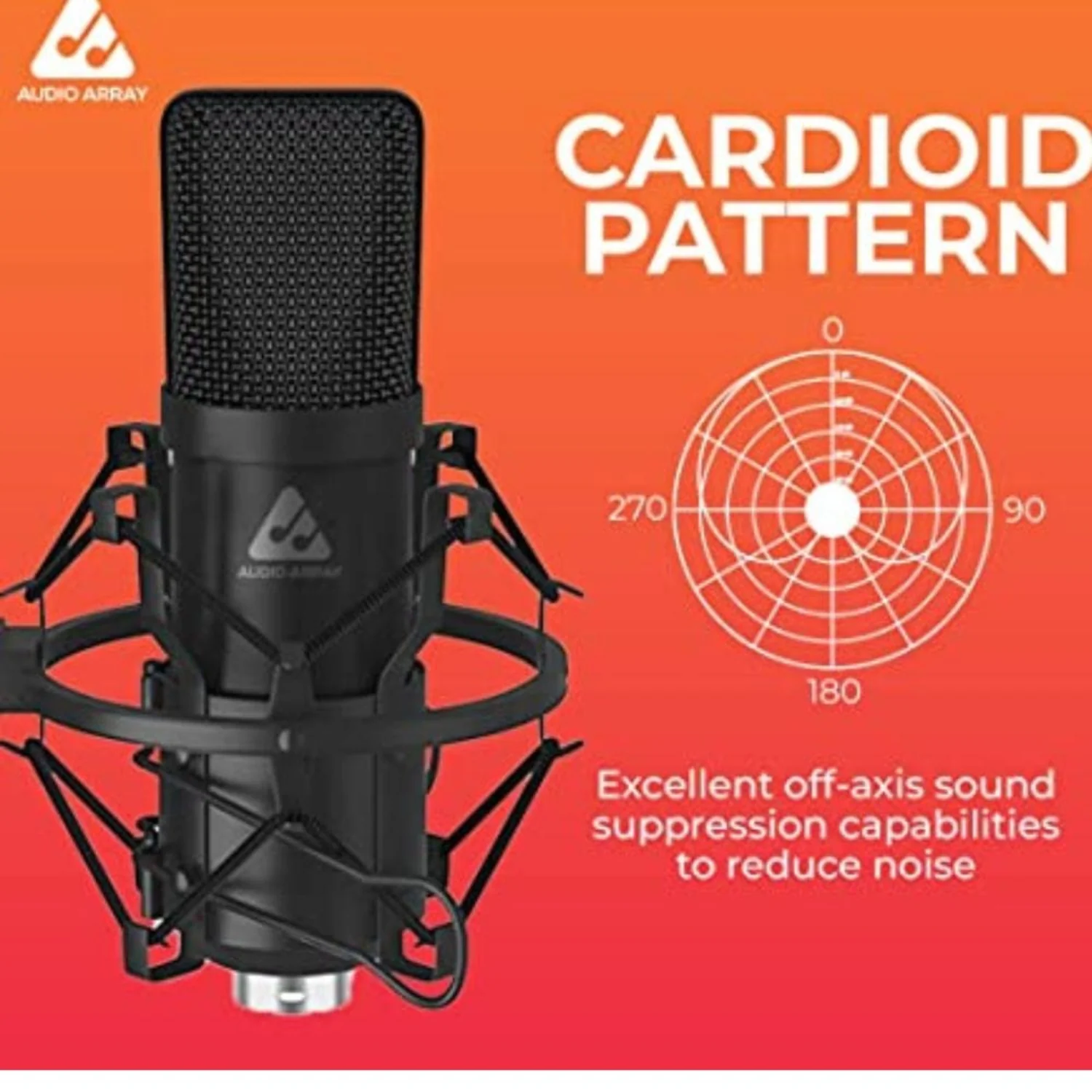 Audio Array AM-C2 XLR Condenser Microphone Kit with Pro Boom Arm - Image 3