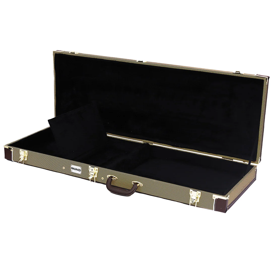 Bajaao Electric Guitar Hardshell Case in Tweed - Open Box - Image 4