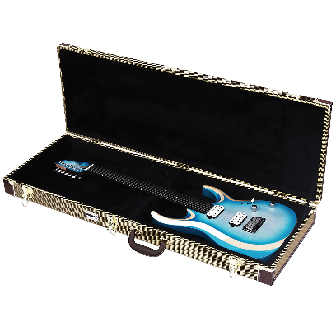 Bajaao Electric Guitar Hardshell Case in Tweed - Open Box - Image 5