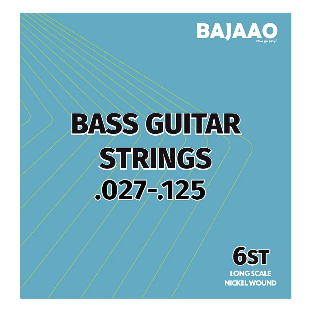 Bajaao Nickel Wound 6 String Electric Bass Guitar String Set