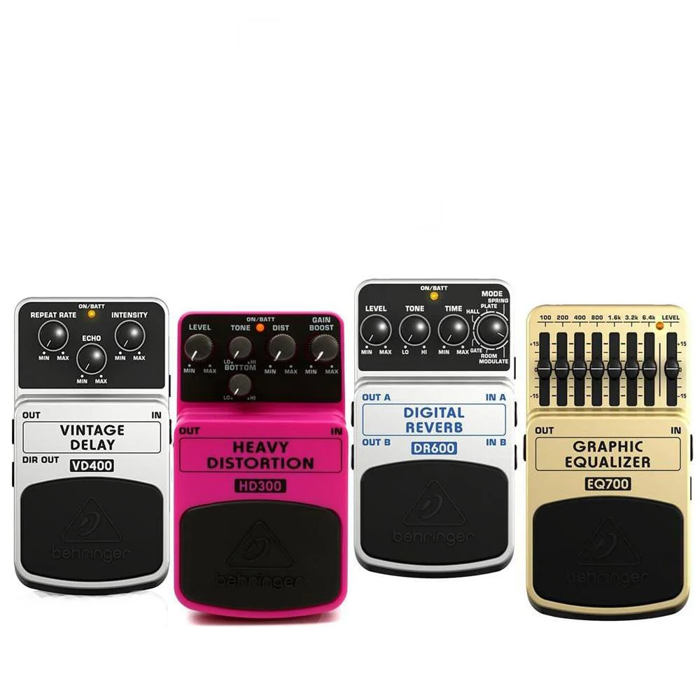 Behringer Home Creation Pedal Bundle with Guitar, Delay, Limiter & Equalizer Effects Pedal