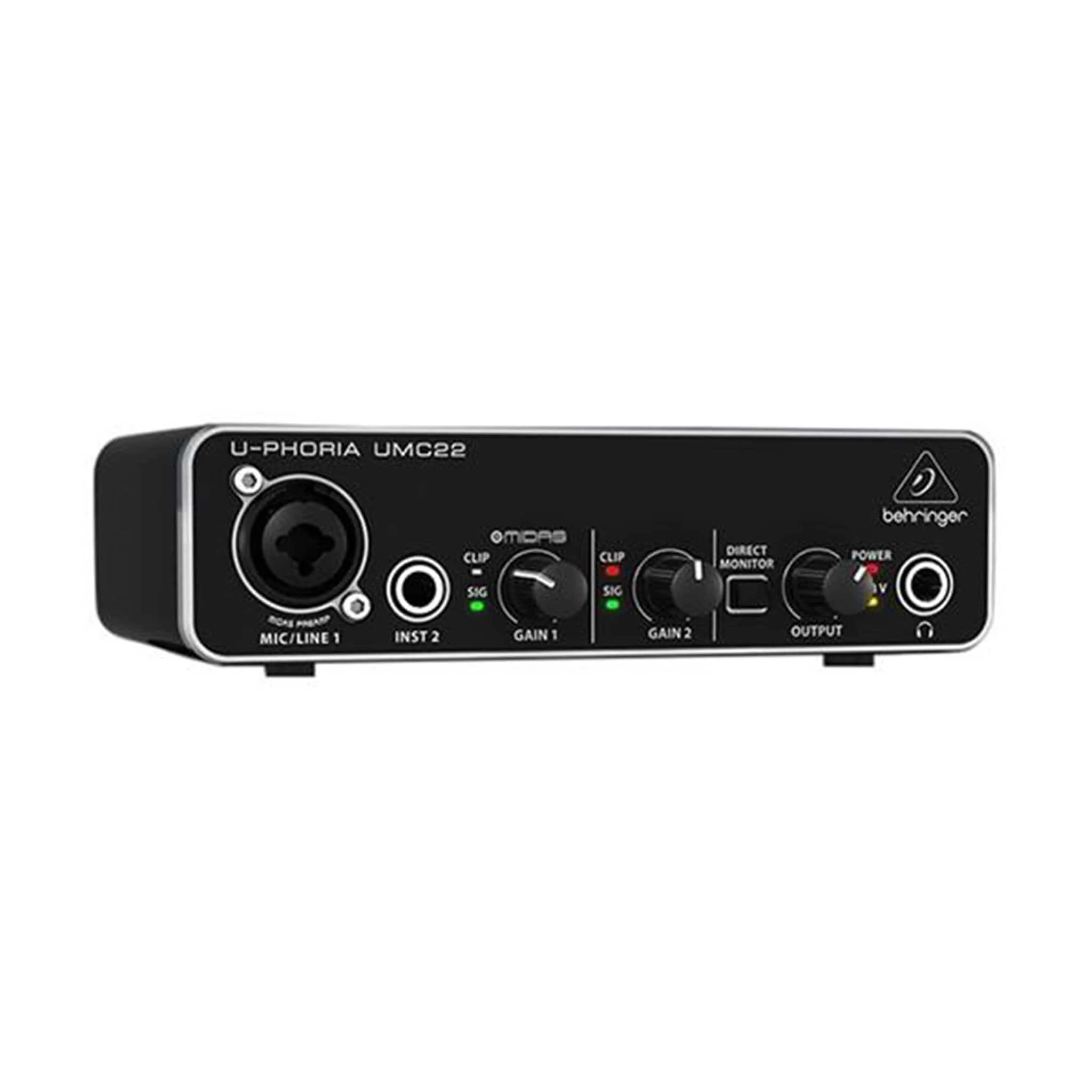 Behringer UMC22 2-Channel USB Audio Interface with Midas Mic Pre Amplifier with XLR Cable, Polishing Cloth & Ebook - Image 4