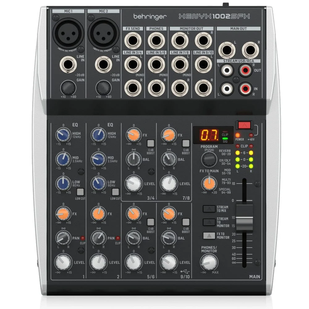 Behringer Xenyx 1002 SFX Premium 10-Input Analog Mixer