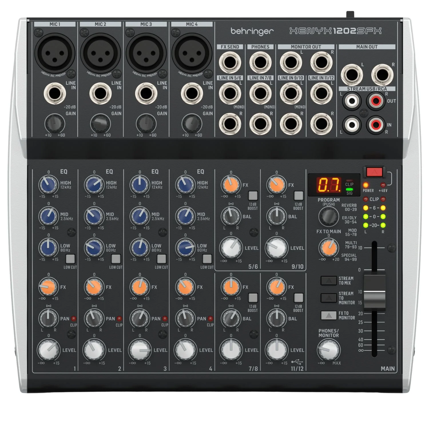 Behringer Xenyx 1202SFX Premium 12-Input Analog Mixer