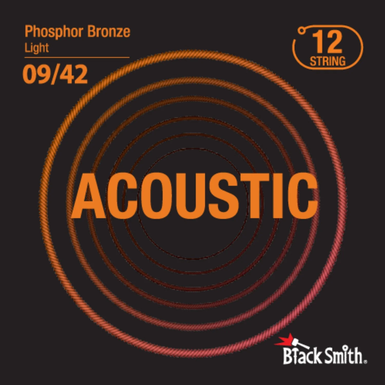 Black Smith Phosphor Bronze Acoustic Guitar Strings - Extra Thin Light - .009-.042