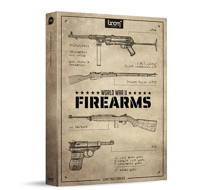 Boom World War II Firearms CK: World War II Firearms Sound Effects – Professional Audio Software & Plugin
