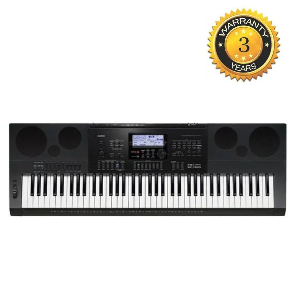 Casio WK-7600 76-Key Keyboard With Stand, Headphones, Polishing Cloth and Power Adapter - Image 2