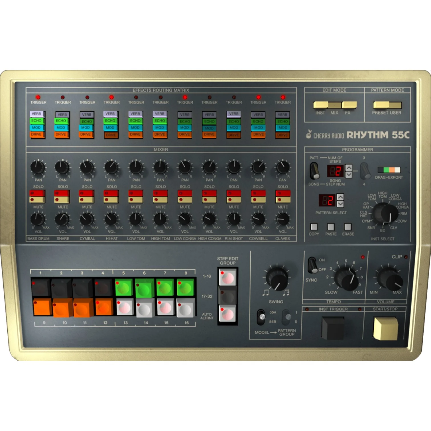 Cherry Audio KR-55C Drum Machine – Professional Audio Software & Plugin - Image 2