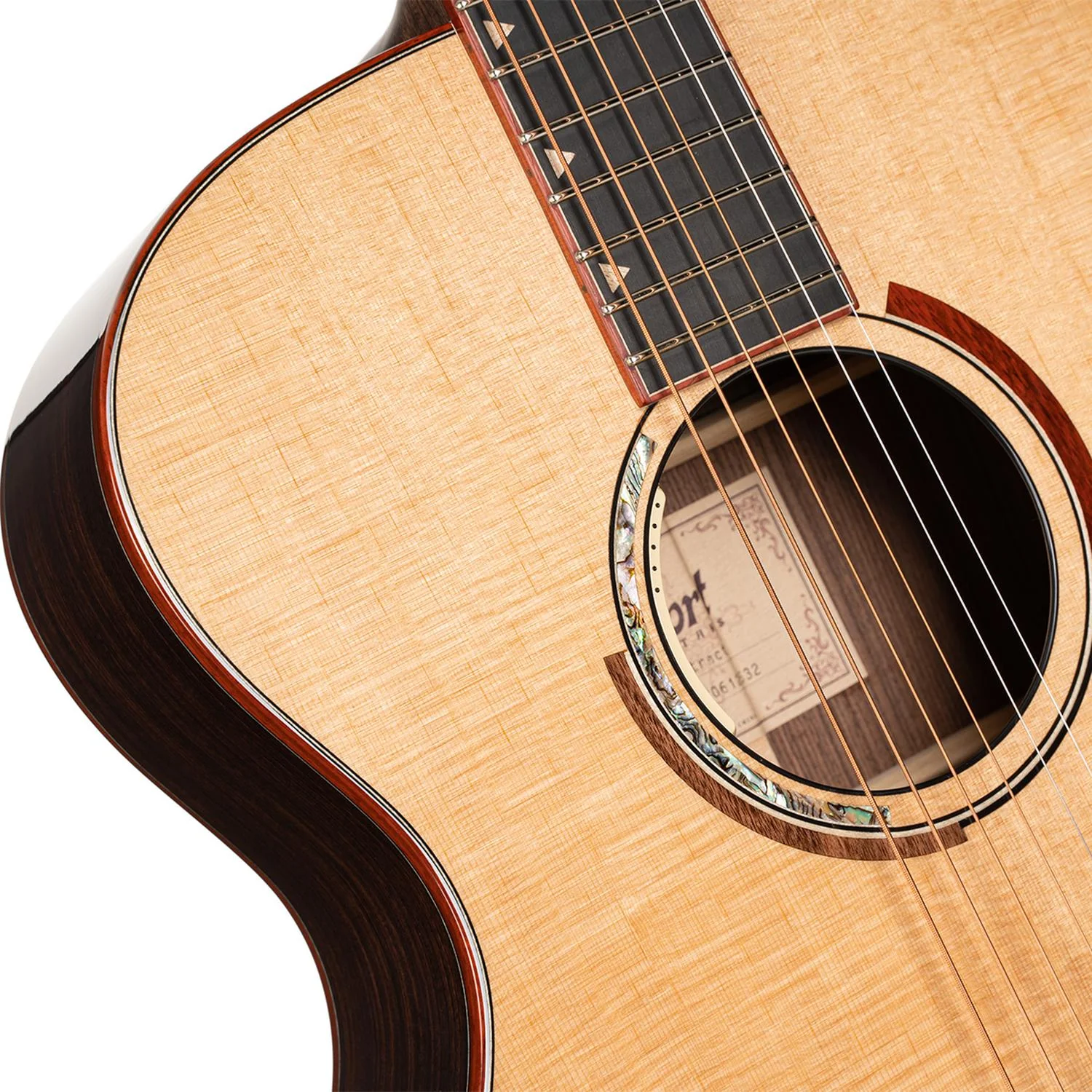 Cort Abstract Delta 6 String Electro Acoustic Guitar with Case - Natural Glossy - Image 7