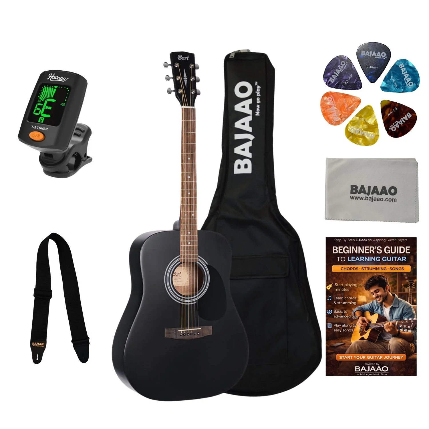 Cort AD810 Dreadnought Acoustic Guitar with E-Book - Image 44