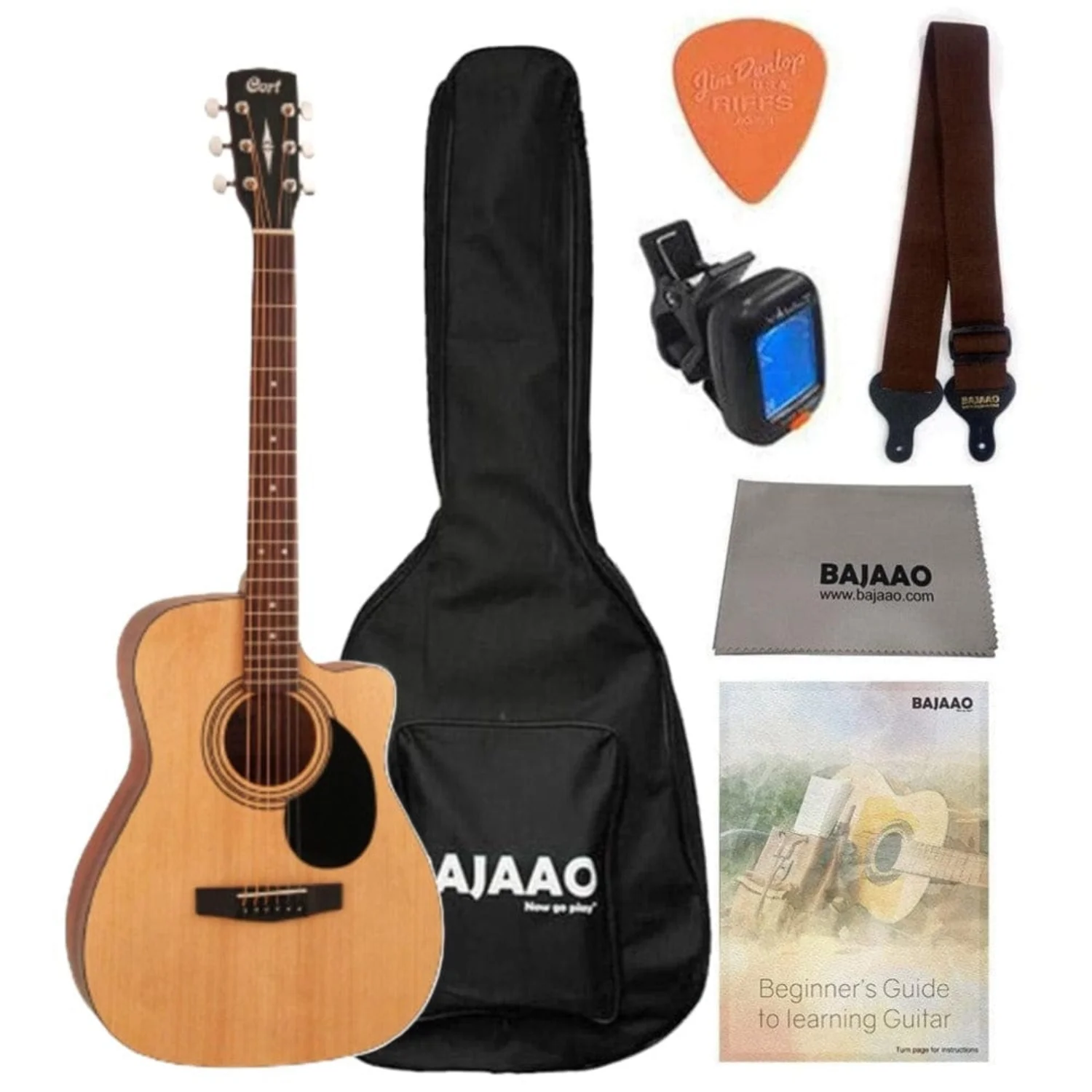Cort AF500C Standard Series Cutaway 6 String Acoustic Guitar - Image 13