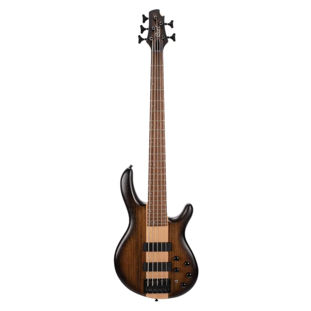 Cort C5 Plus OVMH 5 String Bass Guitar - Antique Brown Burst - Image 2
