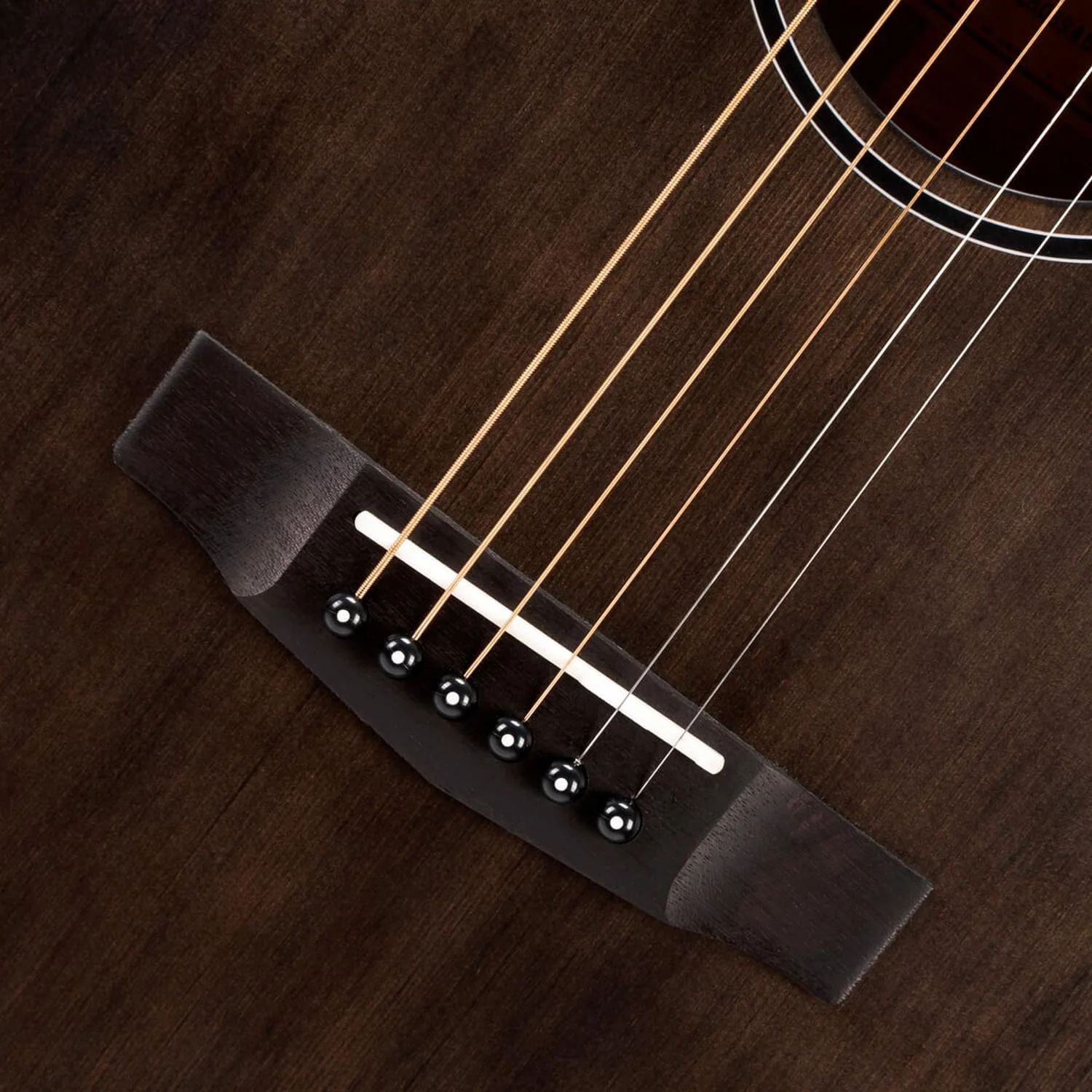 Cort Core-OC Spruce 6-Strings Electro Acoustic Guitar With Case - Open Pore Trans Black - Image 6
