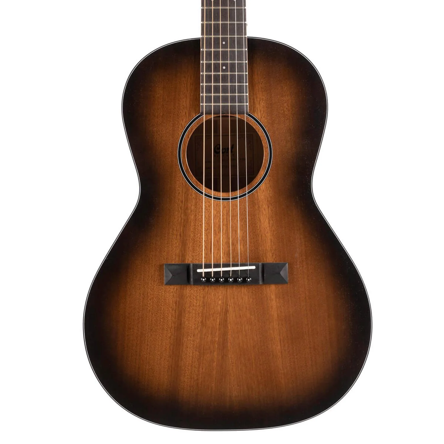 Cort Core Series PE Mahogany 6-Strings Electro Acoustic Guitar With Bag- Open Pore Black Burst - Image 7