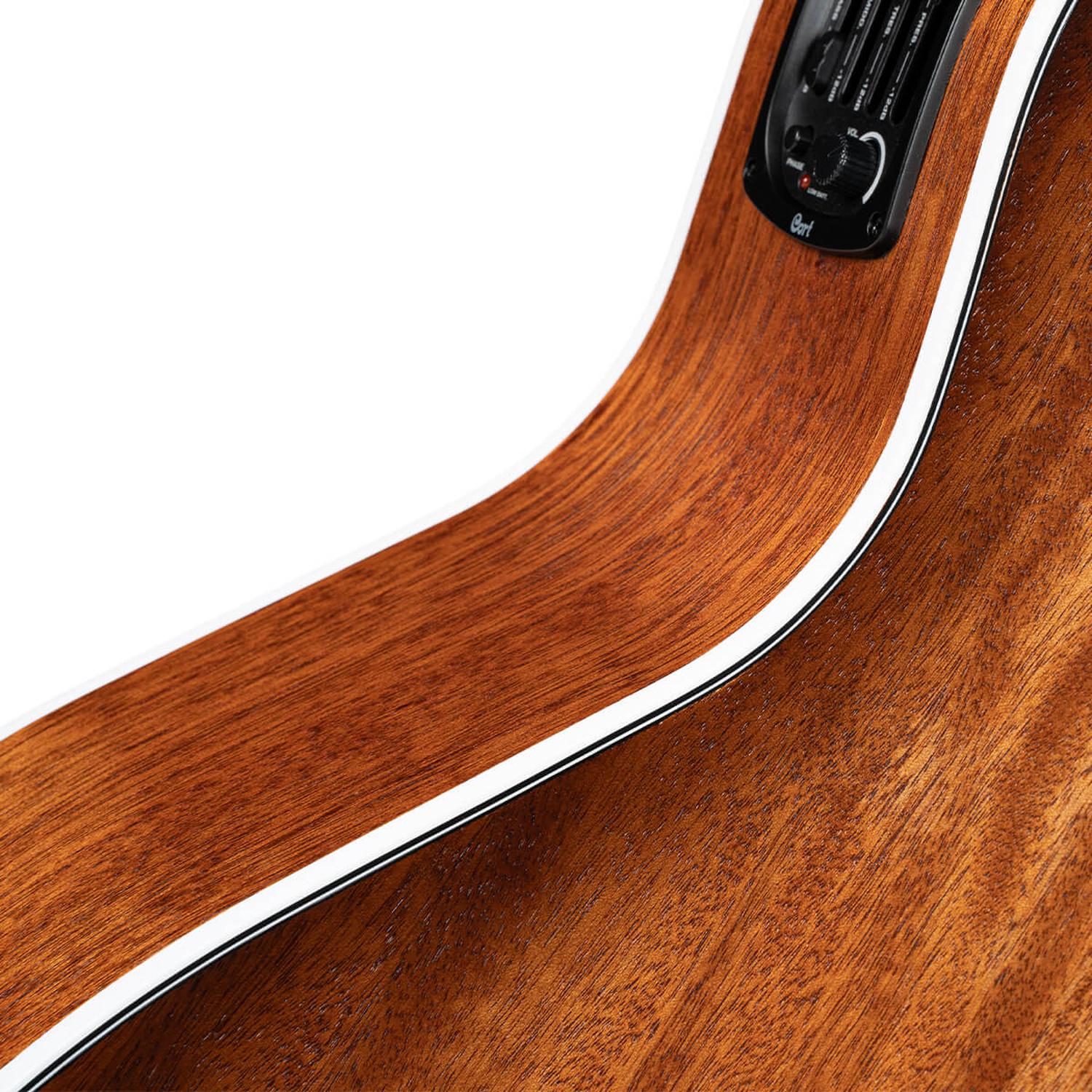 Cort GA-MEDX M-OP 6-Strings Electro Acoustic Guitar with Bag - Open Pore - Image 4