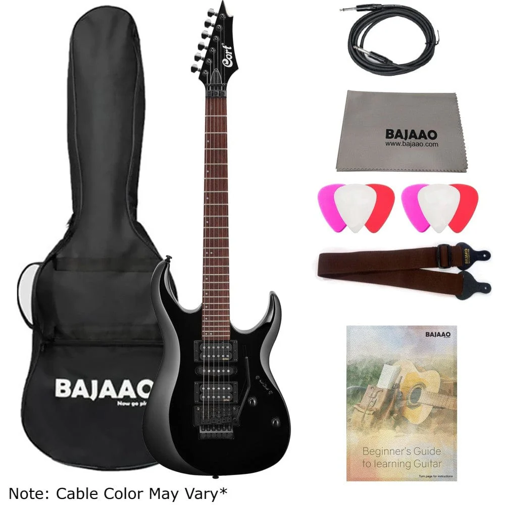 Cort X-250 6-String Electric Guitar With Gigbag, Polishing Cloth, Strap, Picks & Ebook
