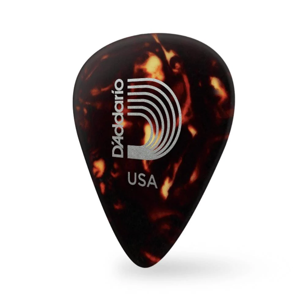 D'Addario Classic Celluloid Shell Color 0.70mm Medium Gauge Guitar Pick - Image 2