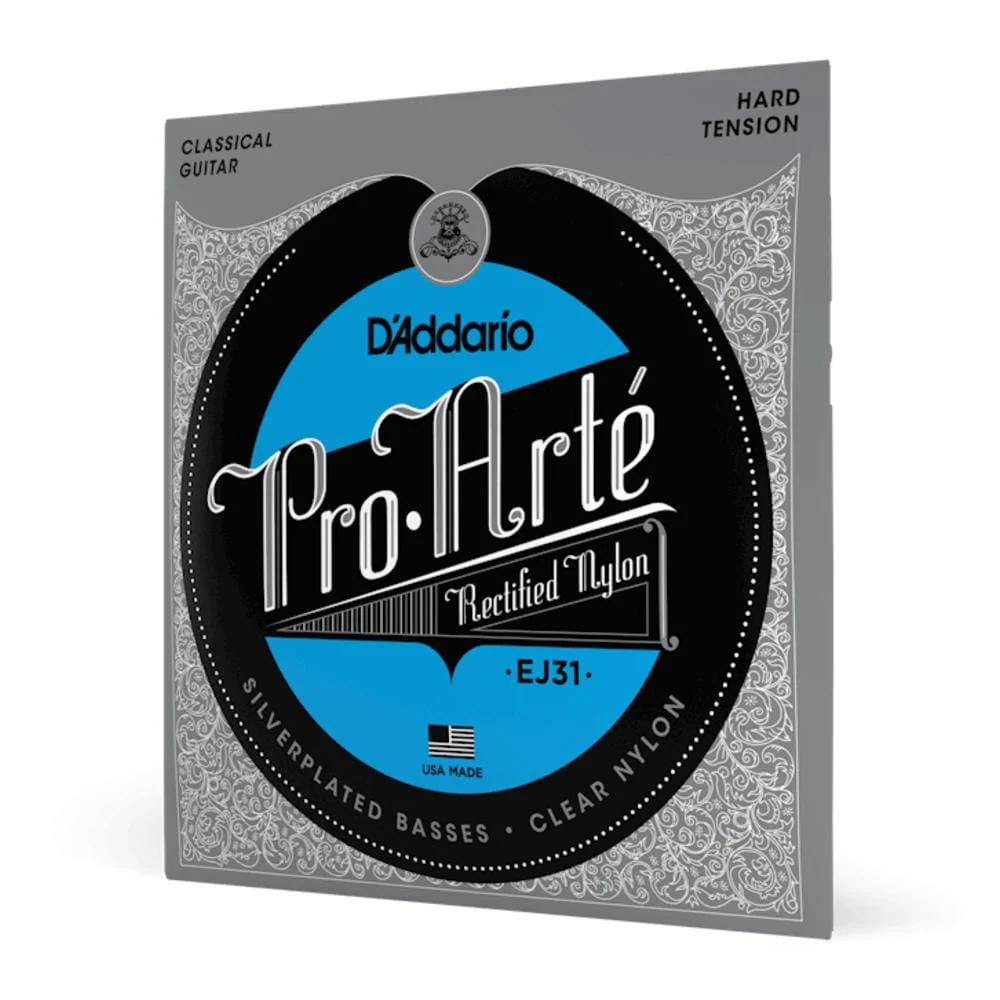 D'Addario EJ31 Rectified Nylon Hard Tension Tie End Classical Guitar String Set - Image 2