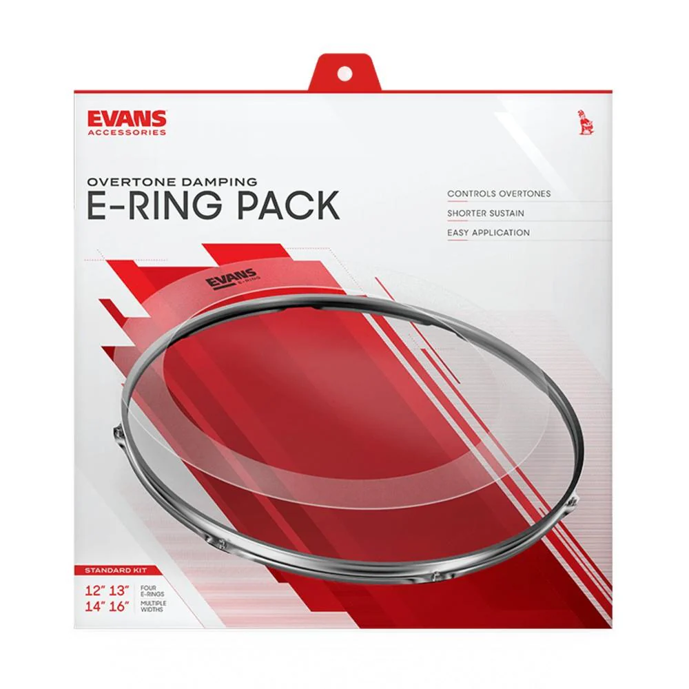 D'Addario ER-STANDARD 10-13-16 Inch E-Ring Standard Pack With 14 Inch Snare E-Ring - Image 2