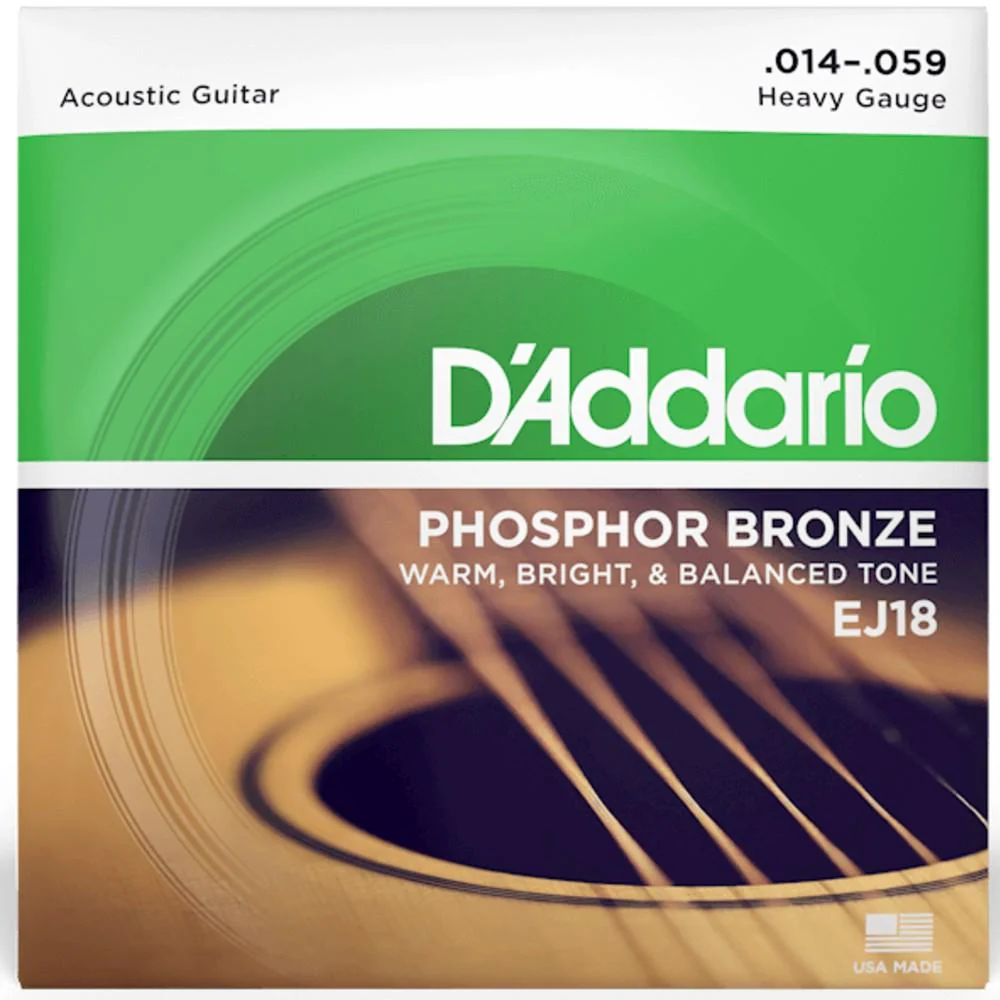 D'Addario Phosphor Bronze  Heavy Acoustic Guitar String Set