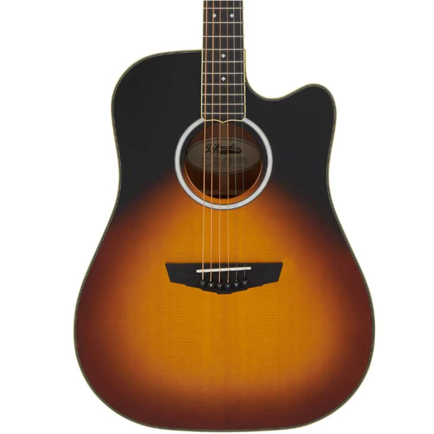 D'Angelico DAED500VSB2GP Excel Bowery 6 String Electro Acoustic Guitar - Image 3