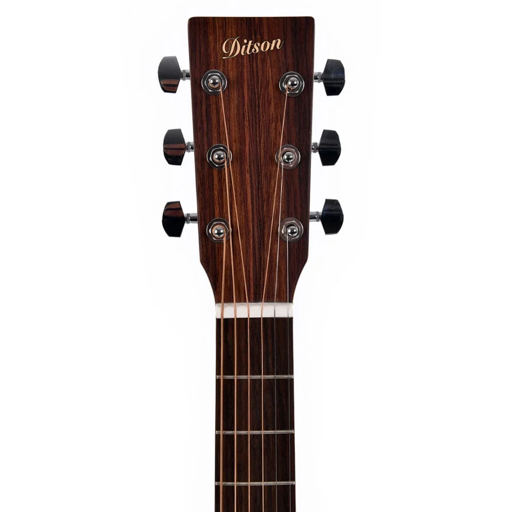 Ditson 000C-10E 6 String Electro Acoustic Guitar - Natural - Image 4