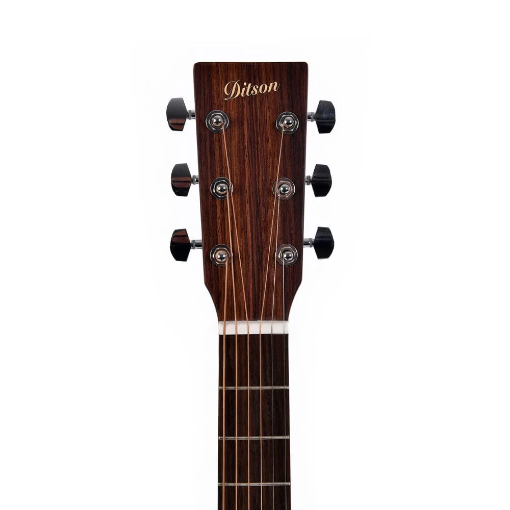Ditson 000C-15E 6 String Electro Acoustic Guitar - Natural - Image 7