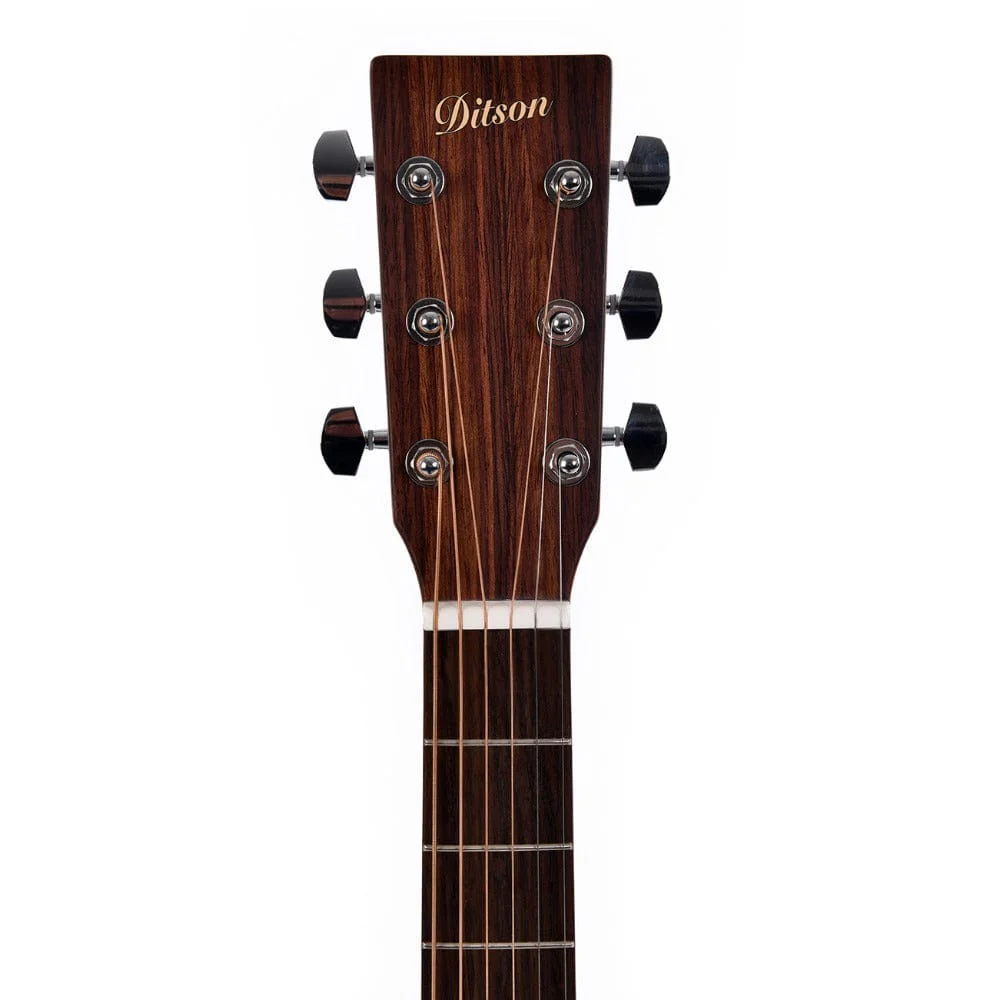 Ditson 000C-15E 6 String Electro Acoustic Guitar - Natural - Image 8