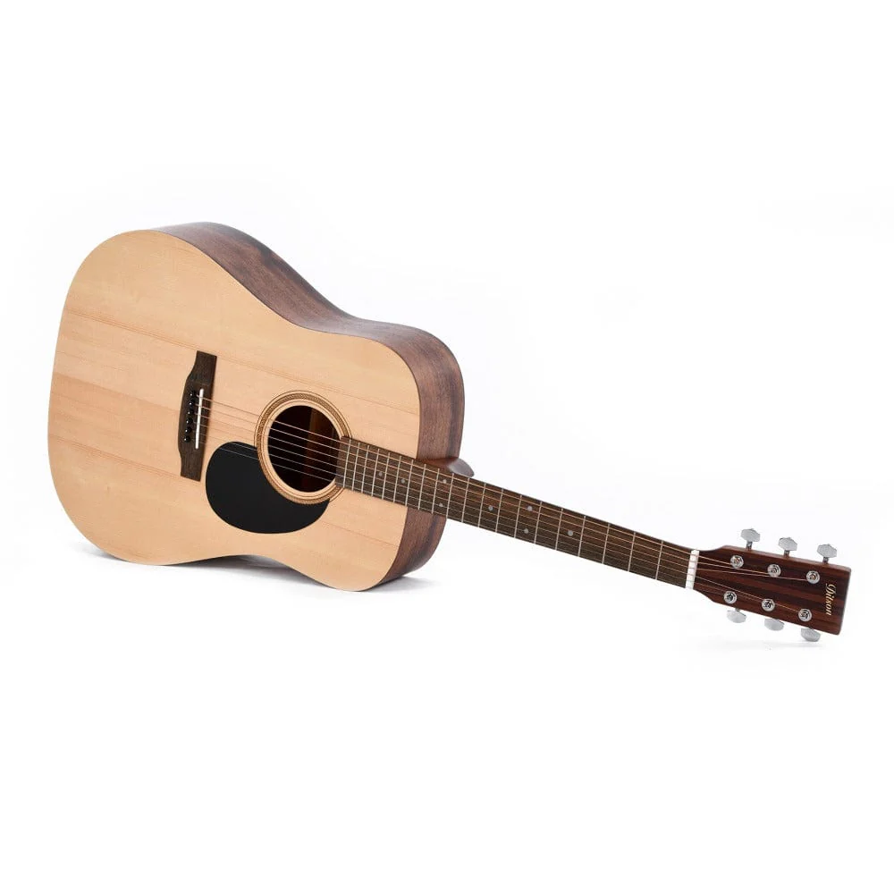 Ditson D-10 6 String Acoustic Guitar - Natural - Image 2