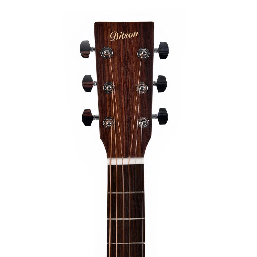 Ditson DC-10E 6 String Electro Acoustic Guitar - Natural - Image 4